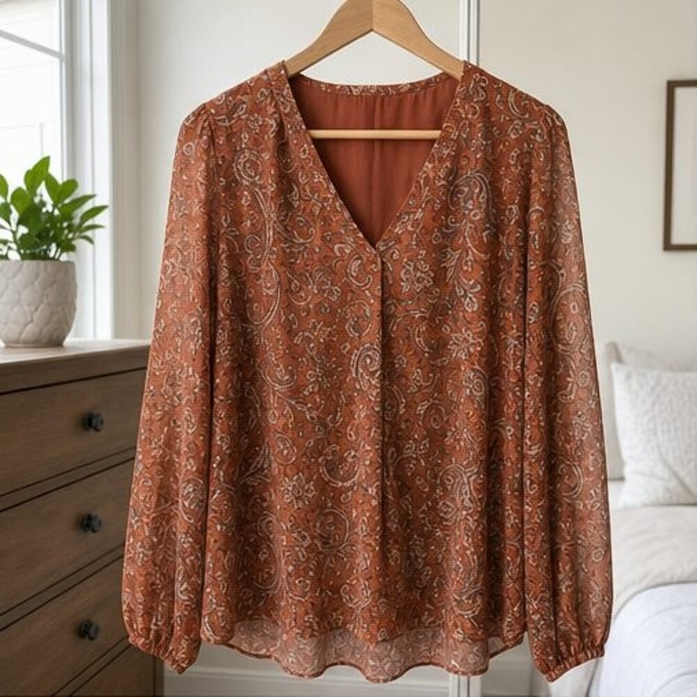 Lilac Tie Neck Blouse
